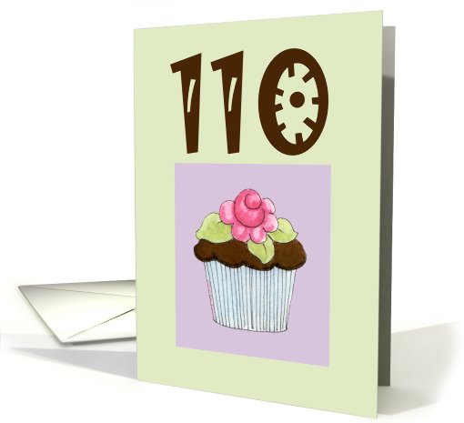 Rose Cupcake 110 birthday card (459611)