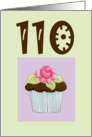 Rose Cupcake 110 birthday card