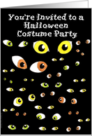 Costume Party Invitation Halloween Eyes card