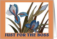 Boss’s Day Bold Iris card