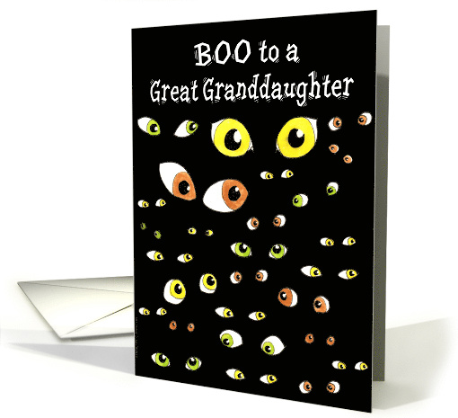 Great Granddaughter Halloween Eyes card (489999)