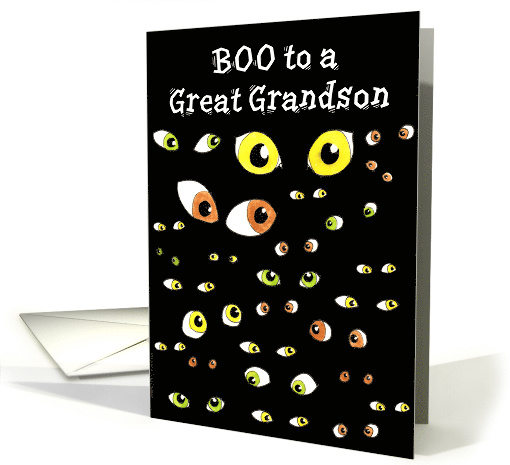 Great Grandson Halloween Eyes card (490014)