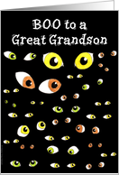 Great Grandson Halloween Eyes card