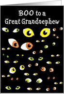Great Grandnephew Halloween Eyes card