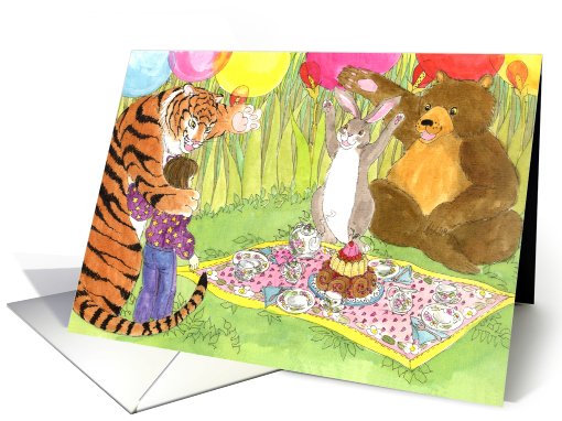 Foster Child Encouragement Animal Picnic card (499807)