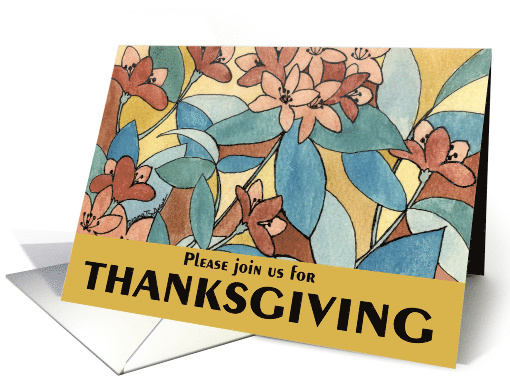 Thanksgiving Invitation, Autumn Floral card (506146)