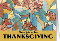 Thanksgiving Invitation, Autumn Floral card