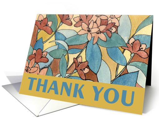 Thanks for your Hospitality - Autumn Floral card (507025)