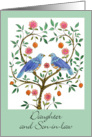 Vow Renewal Congrats, Daughter & Son-in-law Blue Doves card