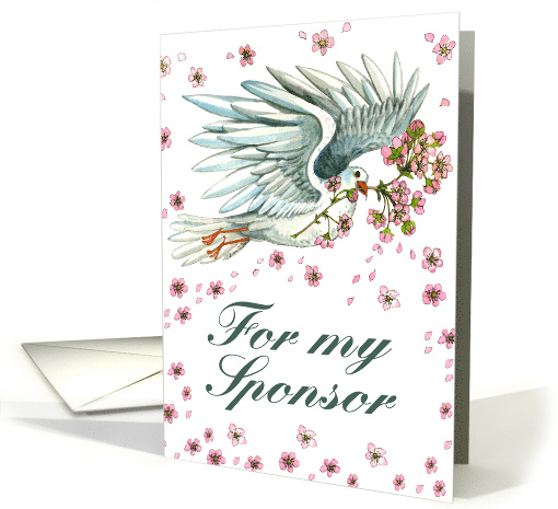 Confirmation Sponsor Thanks Spring Dove card (513517)