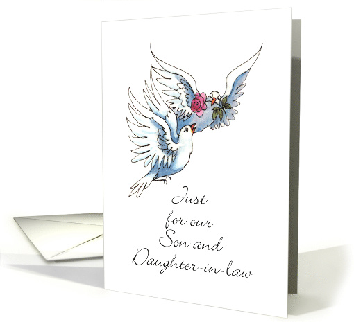Son & Daughter-in-law 2 Doves 2nd Anniversary card (517854)