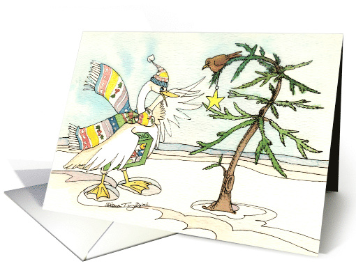 Christmas Goose & Friend card (525084)