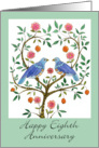 Blue Dove Happy 8th Anniversary card