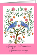 Valentine Anniversary Blue Doves card