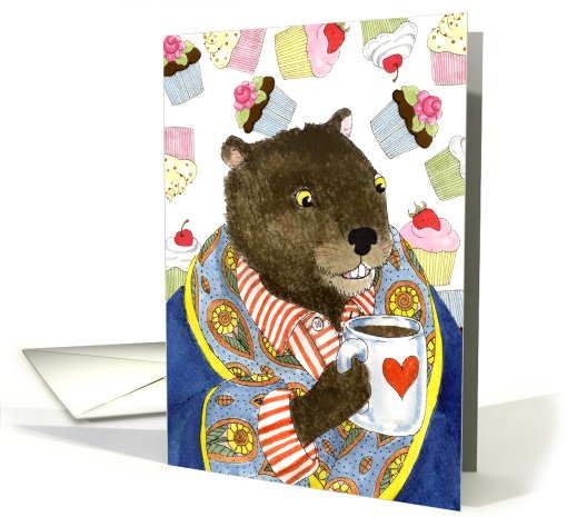 Groundhog Birthday Cupcakes, Brother card (551287)