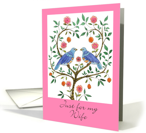Wife Anniversary Blue Doves card (551302)