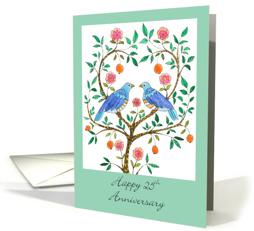 25th Anniversary Blue Doves card (555737)