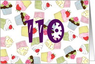 Cupcakes 110 Birthday Invite card