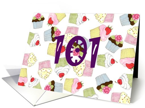 Cupcakes 101 Birthday card (586590)