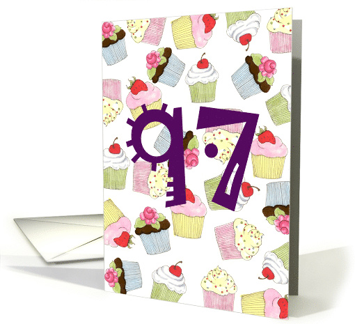 Cupcakes Galore 97th Birthday card (592936)