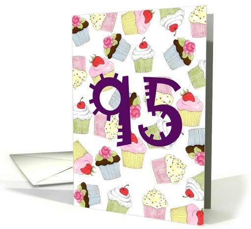 Cupcakes Galore 95th Birthday card (592940)