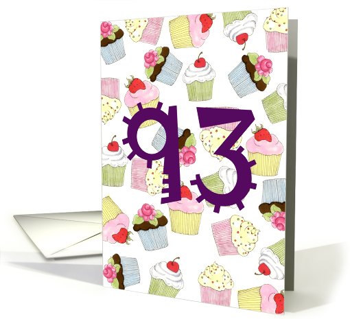 Cupcakes Galore 93rd Birthday card (592947)