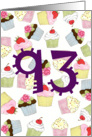 Cupcakes Galore 93rd Birthday card
