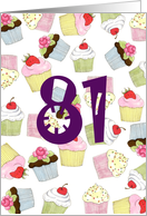 Cupcakes Galore 81st Birthday card