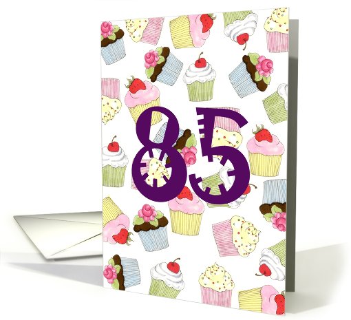 Cupcakes Galore 85th  Birthday card (596127)