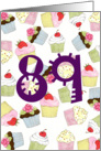 Cupcakes Galore 89th Birthday card