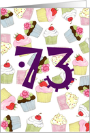 Cupcakes Galore 73rd Birthday card