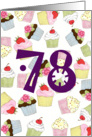 Cupcakes Galore 78th Birthday card