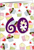 Cupcakes Galore 60th Birthday card