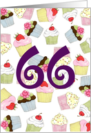 Cupcakes Galore 66th Birthday card