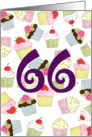 Cupcakes Galore 66th Birthday card