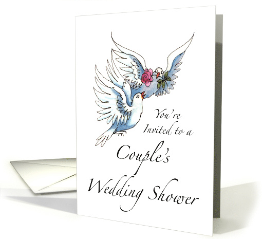 Invitation for Couple's Shower with Two Doves card (608200)