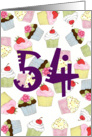 Cupcakes Galore 54th Birthday card