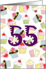 Cupcakes Galore 55th Birthday card