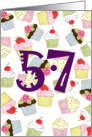 Cupcakes Galore 57th Birthday card