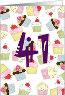 Cupcakes Galore 41st Birthday card