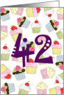 Cupcakes Galore 42nd Birthday card