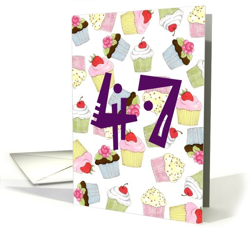Cupcakes Galore 47th Birthday card (616319)