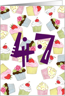 Cupcakes Galore 47th Birthday card