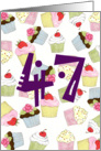 Cupcakes Galore 47th Birthday card