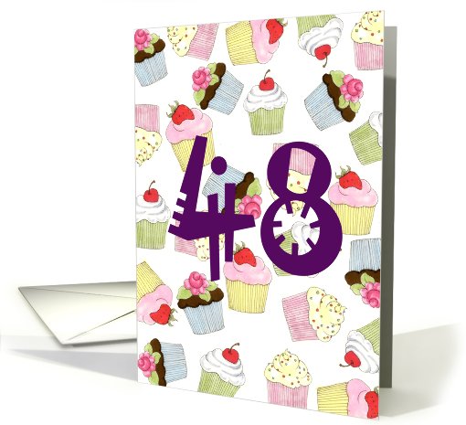 Cupcakes Galore 48th Birthday card (616321)