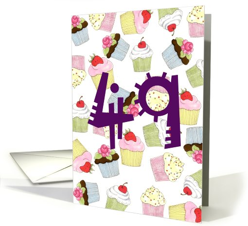 Cupcakes Galore 49th Birthday card (616322)