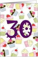 Cupcakes Galore 30th Birthday card
