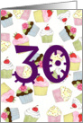 Cupcakes Galore 30th Birthday card