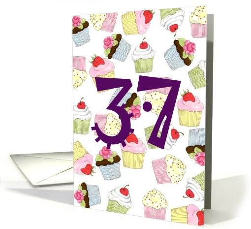 Cupcakes Galore 37th Birthday card (623750)