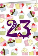 Cupcakes Galore 23rd Birthday card